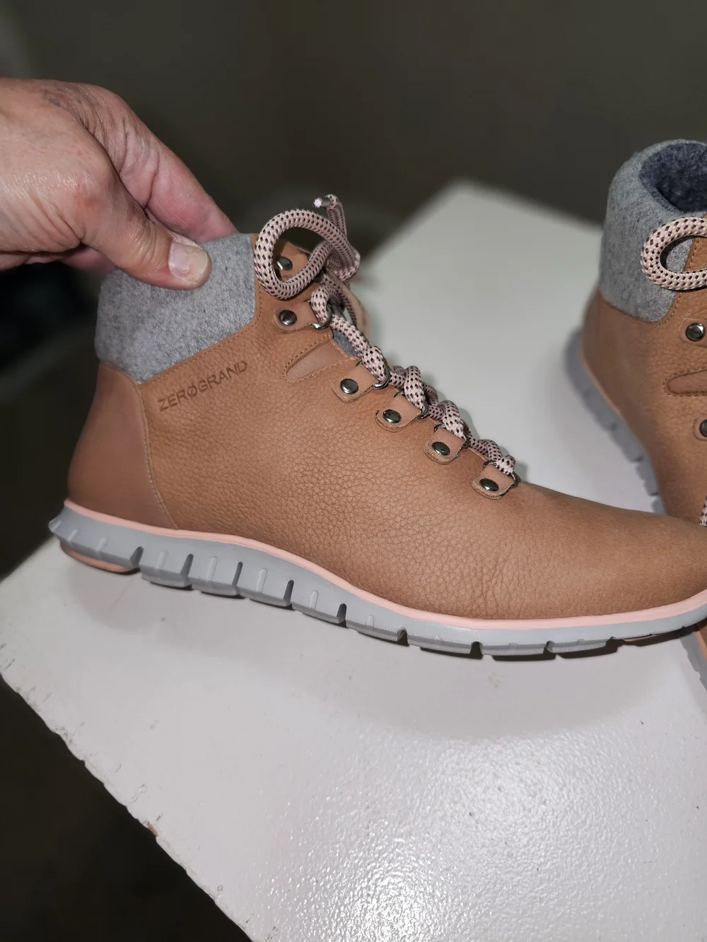 Women’s Tan Lace-Up Ankle Boots - Lightweight Comfort Cole Haan Zerogrand . NWT - Picture 2 of 15
